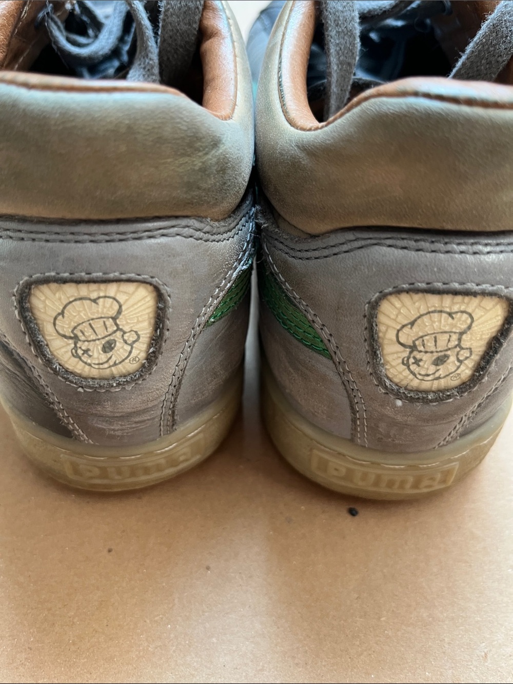 Puma x Burn Rubber Stepper Castlerock Quarry Green Sneaker 2017 Size 9 - Picture 5 of 10